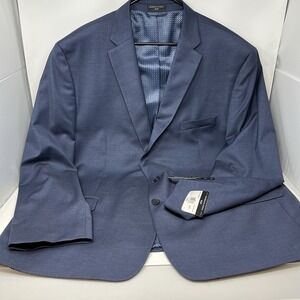Shaquille O'Neal XLG Suit Jacket Blazer 52R Big & Tall Blue Stretch NWT $275